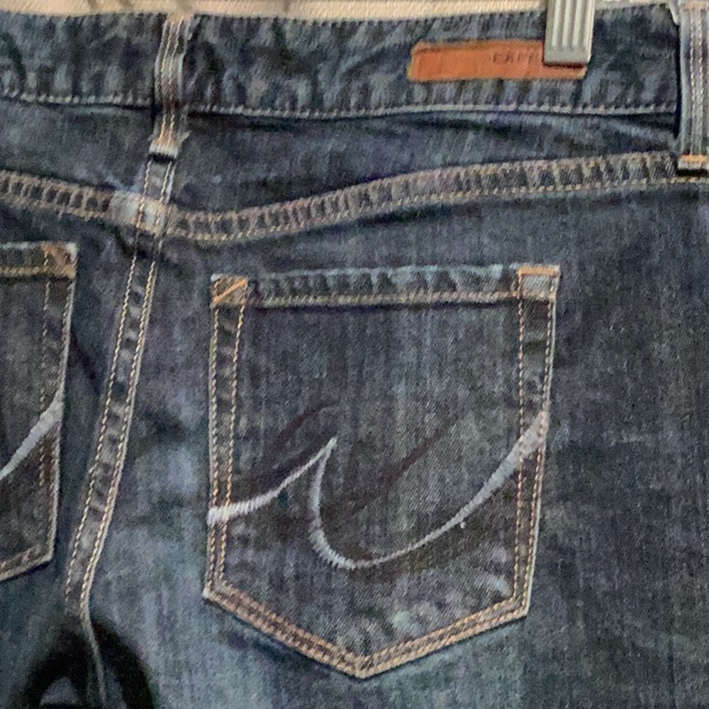 Express bootcut dark wash jeans, size 8.
